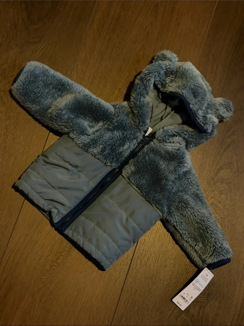 Carter’s Kids Plush Hooded Jacket in blue
